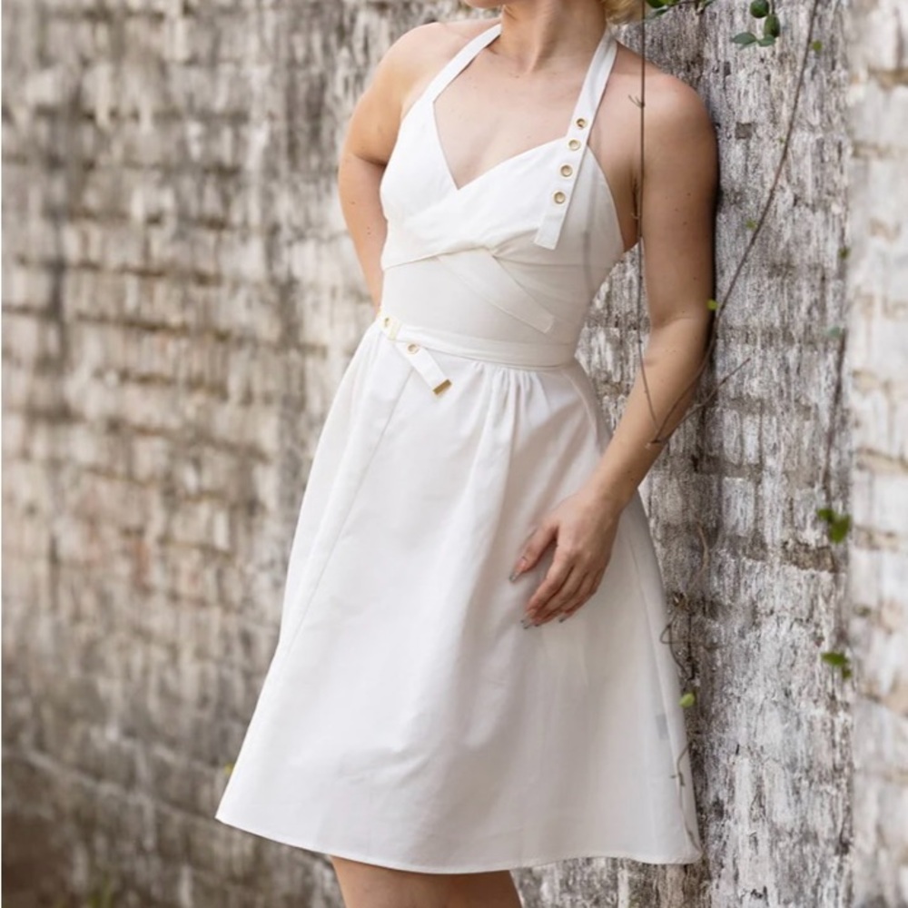 NWT MARILYN PARADE DRESS - WHITE sz 18 (fits 12/14)
